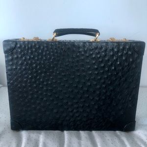 Gucci Ostrich black briefcase